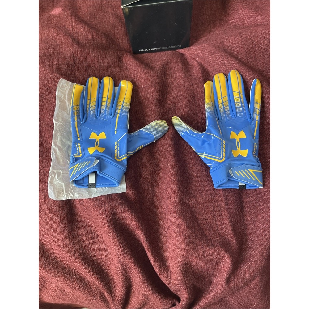 Under Armour Football Gloves XXL Blue/yellow